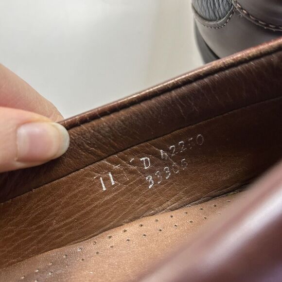 Allen Edmonds Nashua Loafer Men’s 11 D Brown Leather Tassel Slip On Dress - Picture 9 of 9